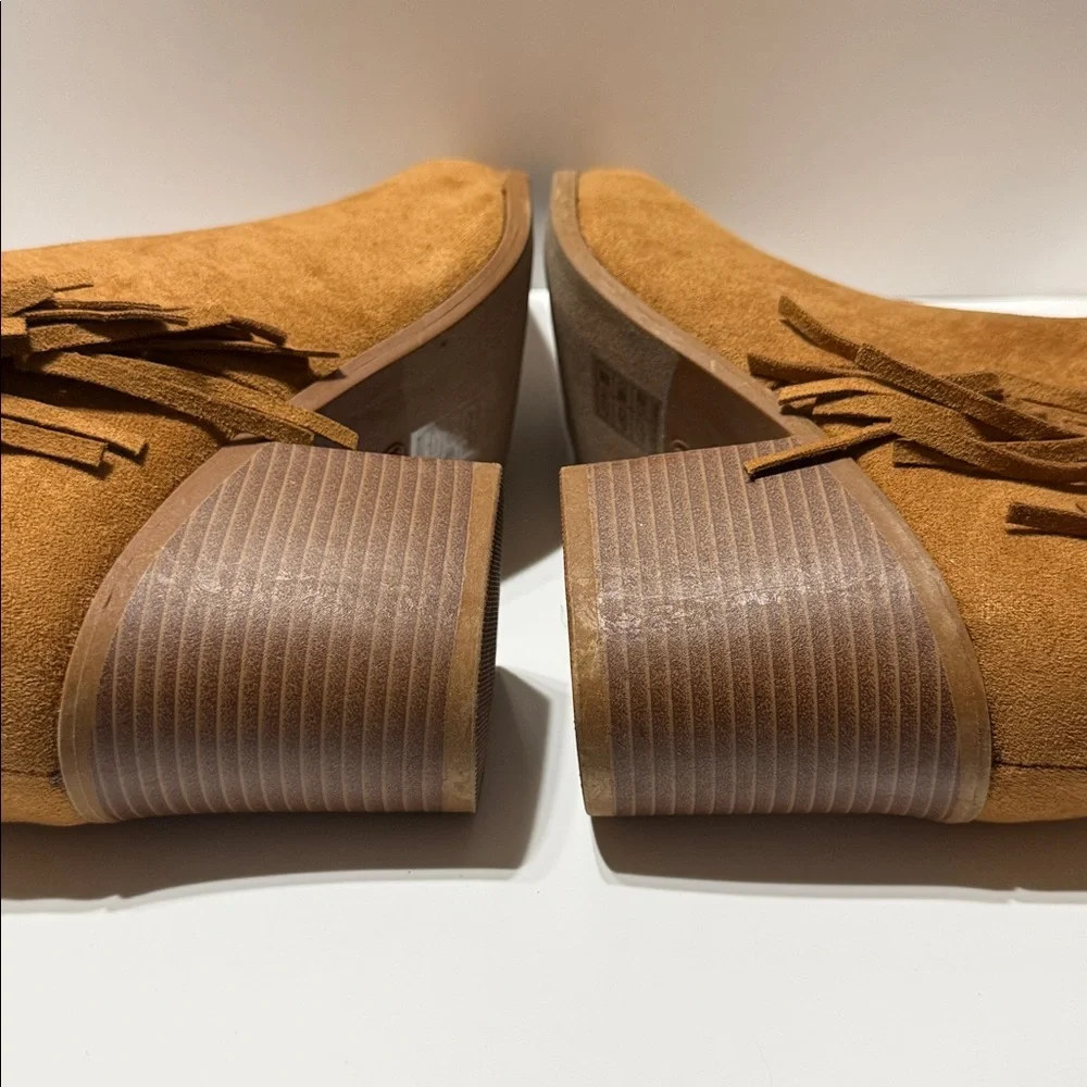 Journee Fringe Suede Mid-Calf Boots - Picture 5 of 7